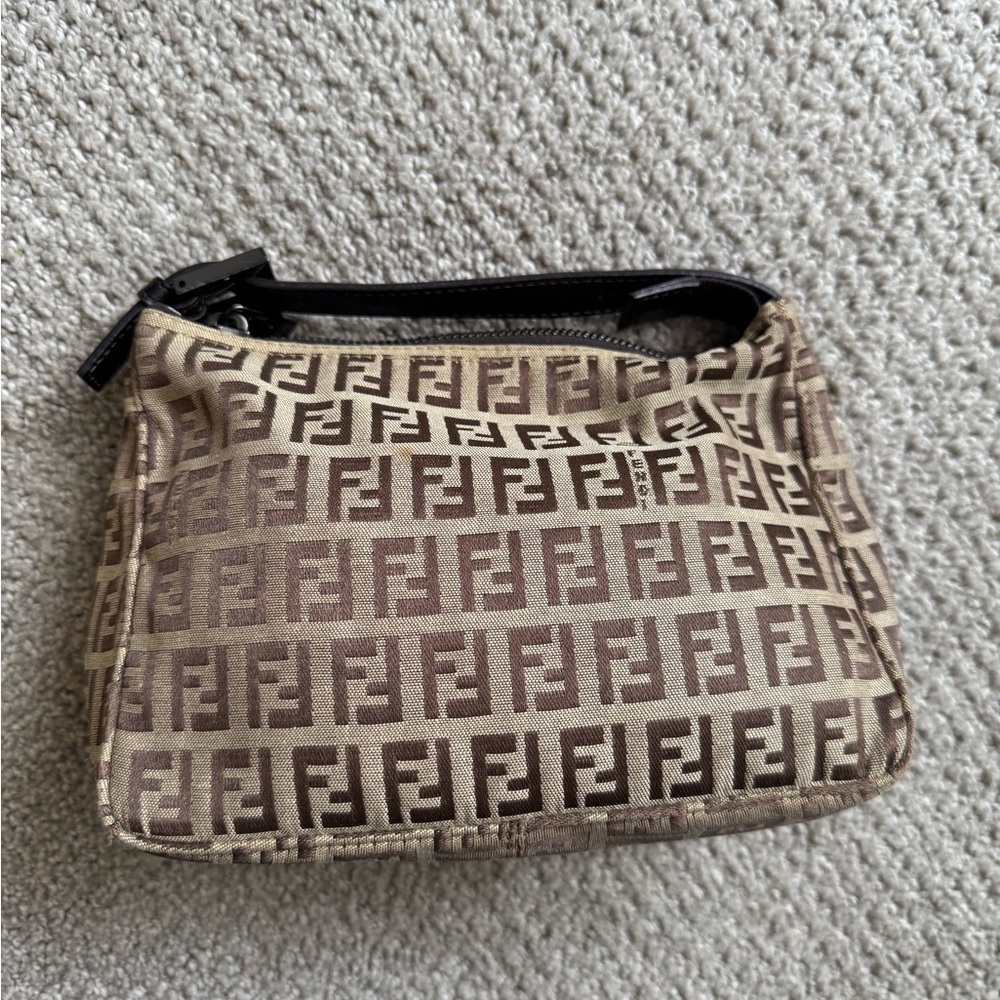 Vintage Fendi Zucchino Mini Pochette - Picture 2 of 11